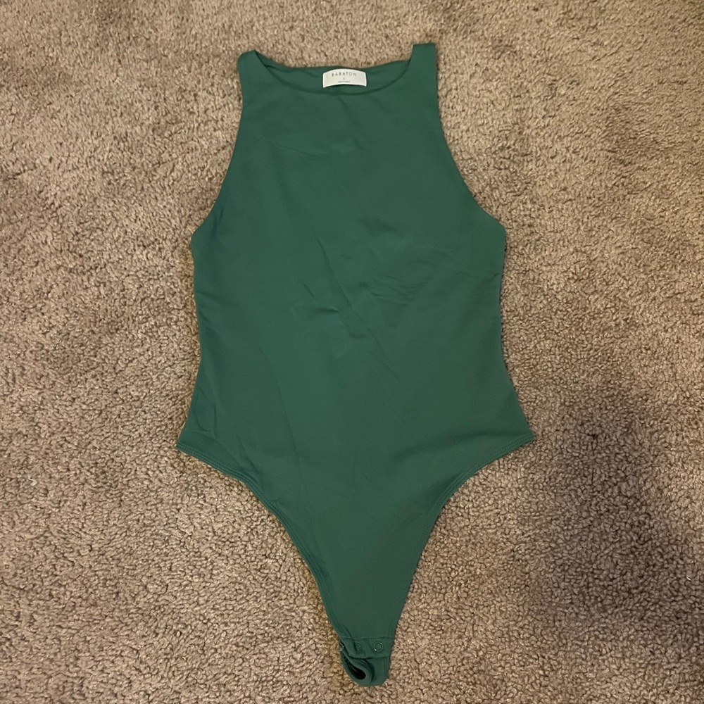 Aritzia Babaton green bodysuit